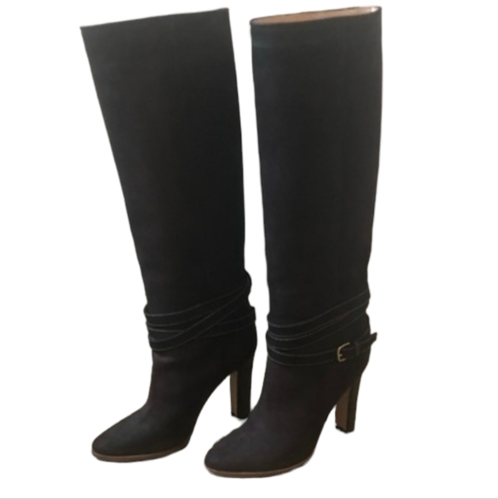 Club Monaco Womens Tall Suede Heels boots shoes sz 40 US 9